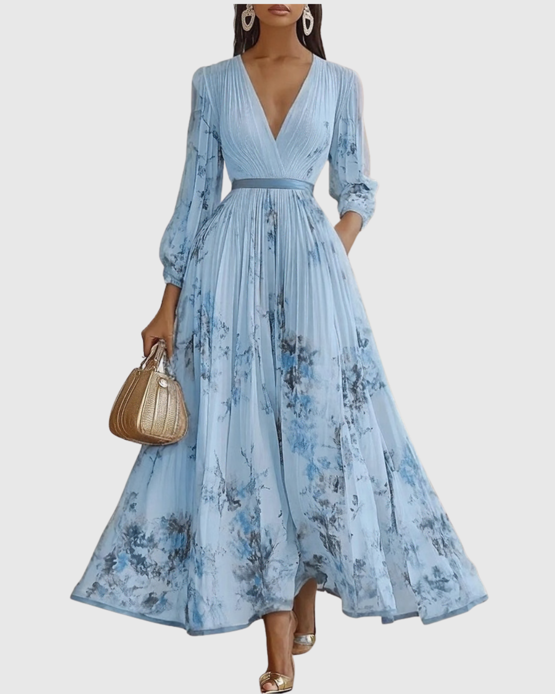 Rowella ∙ Elegantní dlouhé plisované šaty